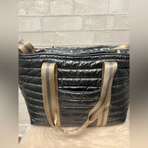 Think Royln Wingman Puffer Gray Tote Shoulder Bag